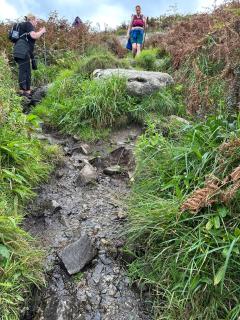 Climbing up a waterfall, getting close to Zennor - this was one of the most strenuous bits of the walk!